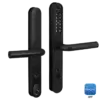 Novalock NDM X6-G Smart Lock Black, smart security lock for metal doors with DUAL fingerprint, DUAL RFID card, DUAL key and PIN code access.